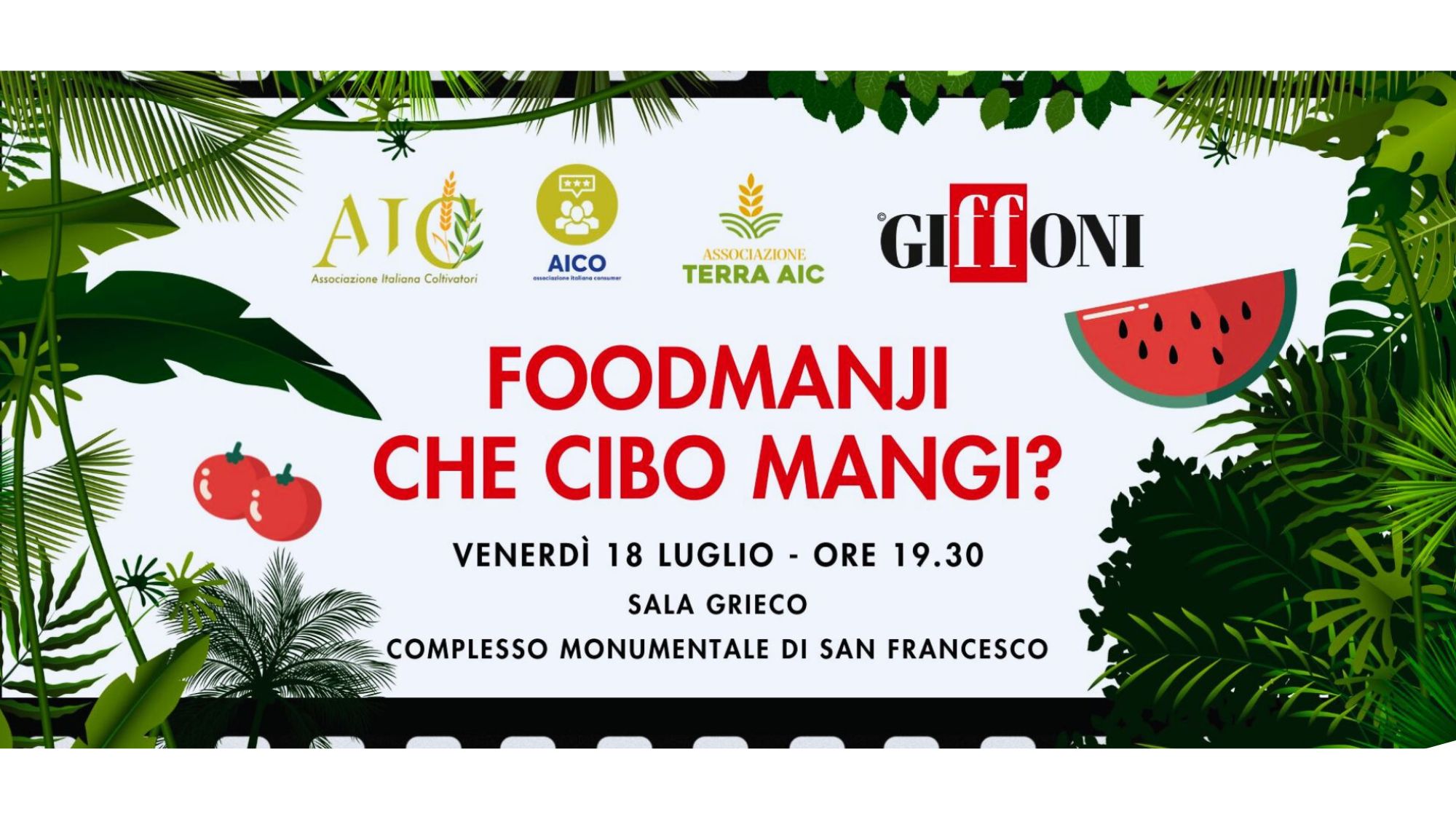 AIC Foodmanji Giffoni Film Festival alimentazione sana