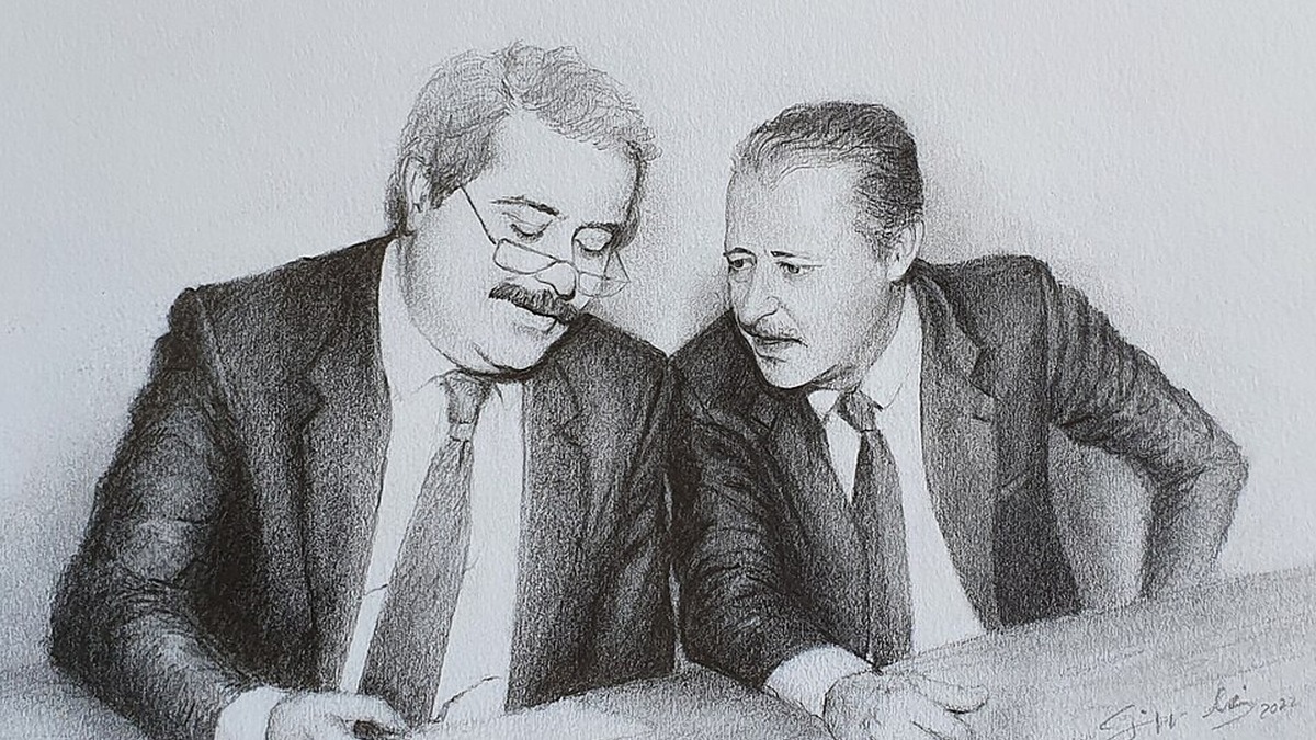 Foto storica di Giovanni Falcone Paolo Borsellino